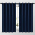 COSVIYA Grommet Room Darkening Navy Blue Curtains 63 inch Long by COSVIYA