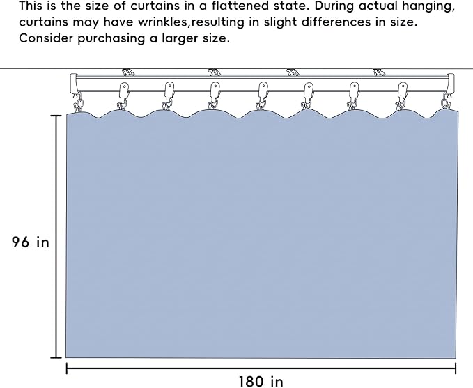 Room Divider Curtains Total Blackout Privacy Curtain Panel Room Thermal Insulated Noise Reduction Curtains for Bedroom Window Living Room Ceiling Track Curtain W 15 ft × H 8 ft Beige