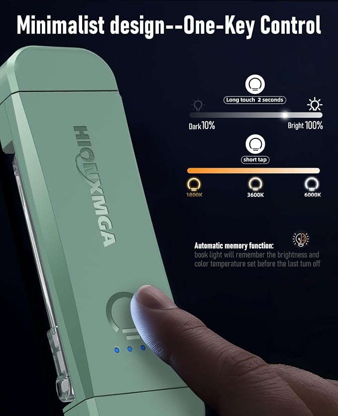 HIONXMGA 2-Pack, Rechargeable Book Lights - Image 2