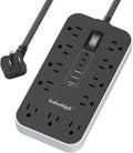 25 FT Extension Cord with USB Ports- Power Strip with USB, 1625W Multi Outlet with 11 AC Outlet 6 USB (24W/4.8A), Charging Station for Multiple Devices, for Home, Office, Dorm, Gaming Room Essentials