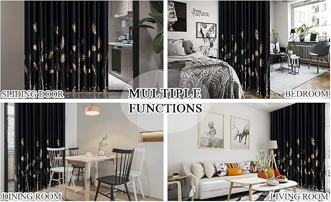 Extra Wide Black Blackout Curtain - Image 9
