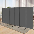 6 Panel Folding Room Divider, Sturdy Frame Freestanding Wall Divider | by YASRKML