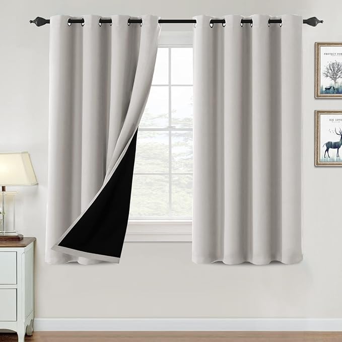 H.VERSAILTEX Oatmeal Blackout Curtains by HVERSAILTEX