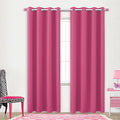 KOUFALL Hot Pink Curtains 2 Panels, 84 Inches Long by KOUFALL