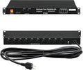 ThePoEstore 1U PDU Network Servers Surge Protector Power Distribution Unit 12-Outlet, 120V 20A, 3600 Joules 10KA,19″ Rack Mount Power Strip,Heavy-Duty 12AWG 16 ft Cord,w/AC Filter