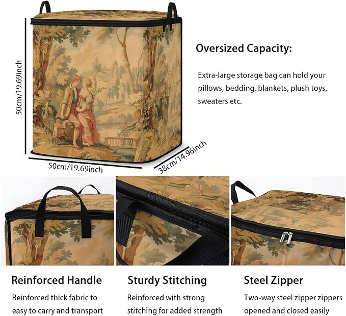 2pcs blanket storage bag for under bed, closet organizers 95L | clothing - Image 3