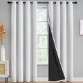 Yakamok Greyish White Blackout Curtains 96 Inch Length by Yakamok
