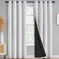 Yakamok Greyish White Blackout Curtains 84 Inch Length by Yakamok
