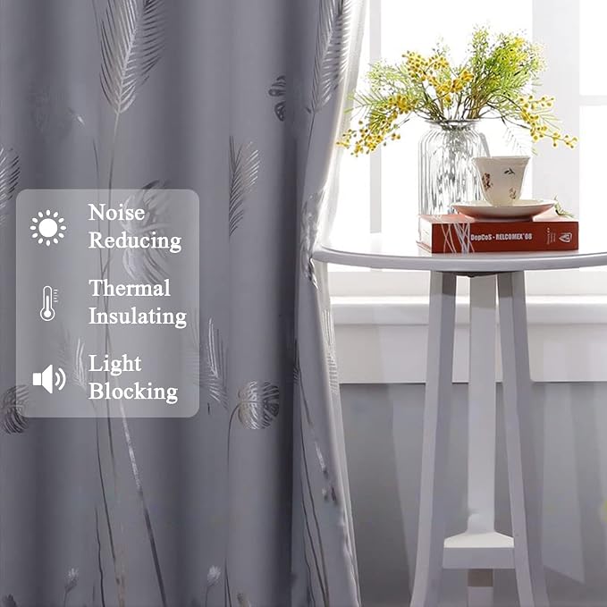 Greyish White Curtain for Dining Room 100W x 96L Inch Long Elegant Natural - Image 6