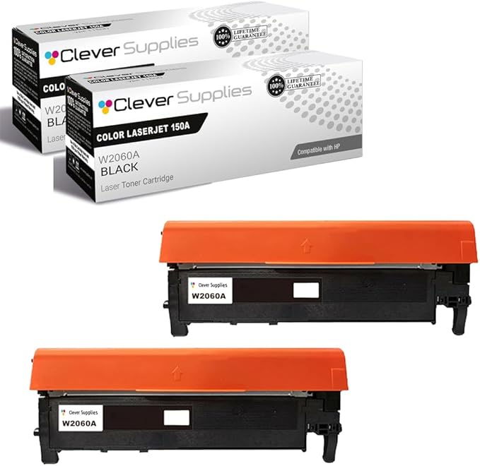 CS Replacement Compatible with HP 150A Toner Cartridge W2060A to use with 150NW 178NW 178NWG 179FNW (Black, 2-Pack)