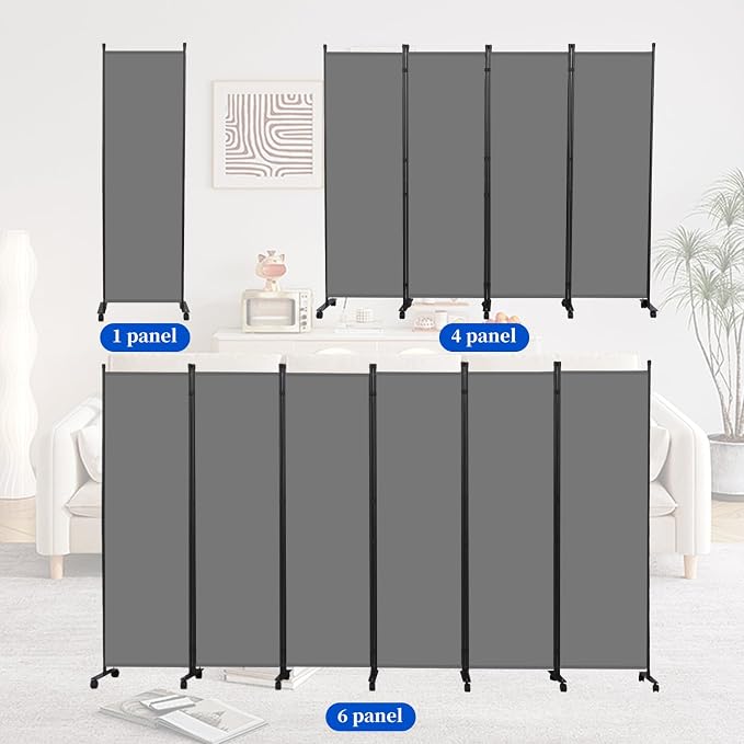 Room Divider 6FT 1 Panel Folding Privacy Screen - Image 6
