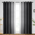 SimpleHome Ombre Black to Grey White Curtains by SimpleHome