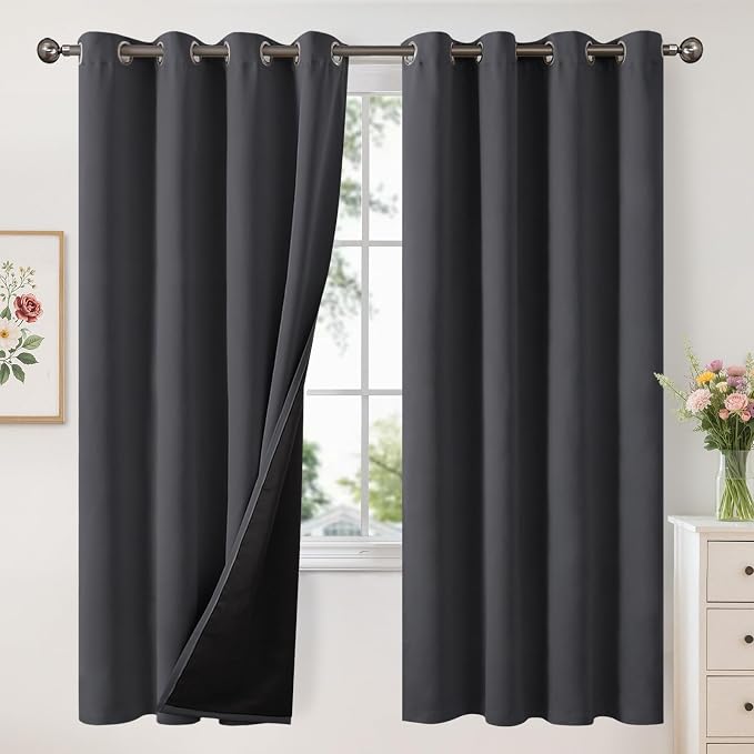 YoungsTex Blackout Curtains 52 X 72 Inch Length by YoungsTex