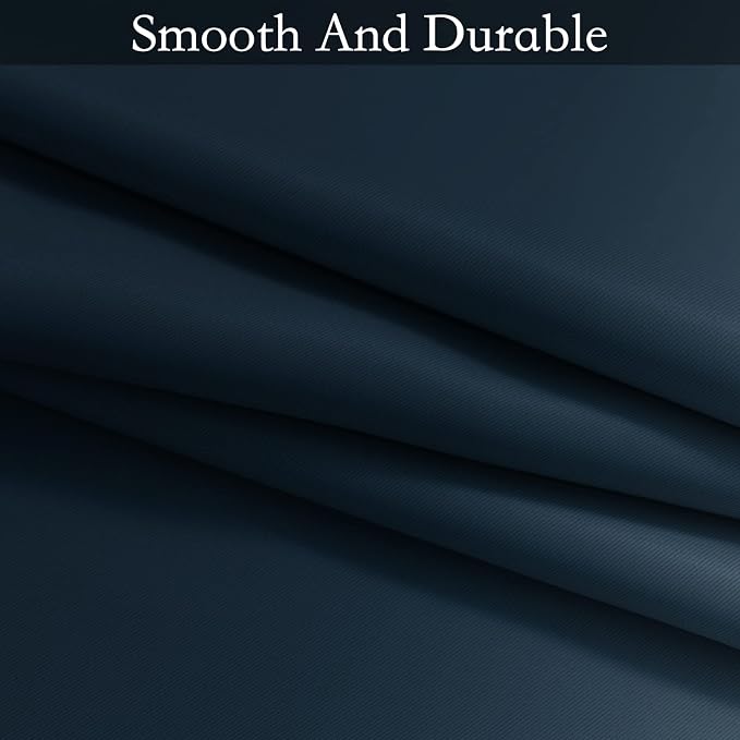 SimpleHome Ombre Curtains Navy Blue to Grey White - Image 7