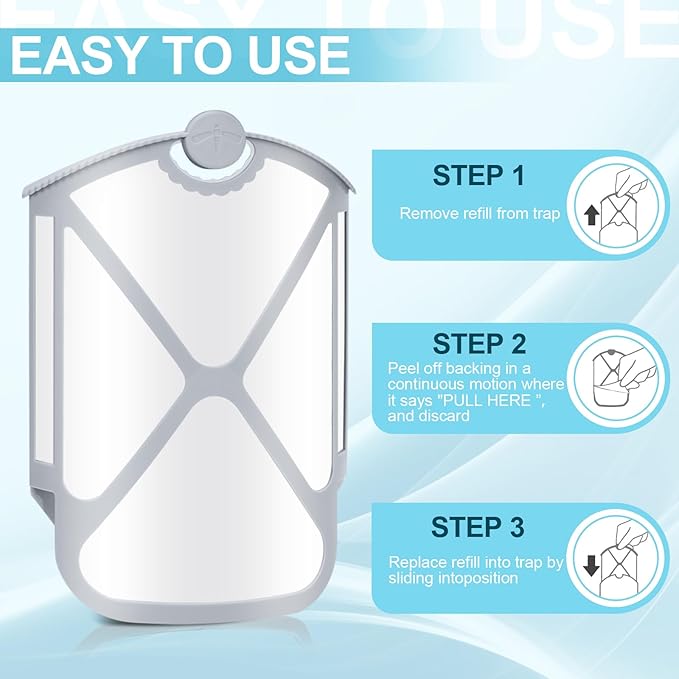 Husaco Flying Insect Trap Refills & 8 Cartridges, Compatible with M364A Refill (8 Cartridges)