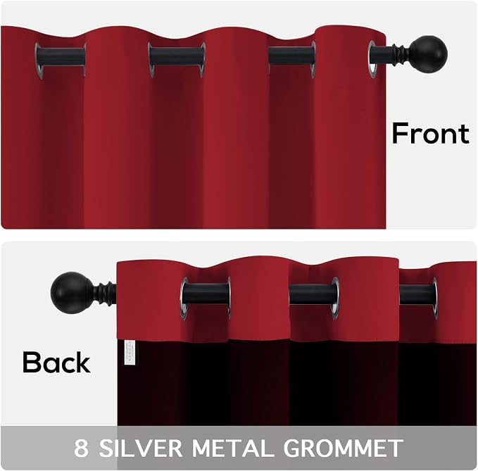 Yakamok Red Blackout Curtains 84 inches Long - Image 6