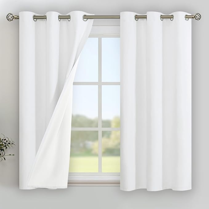 YoungsTex Linen 100% Blackout Curtains 54 Inch Length by YoungsTex