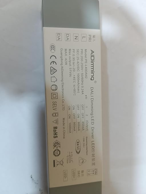 LED DALI Driver PRI:200-250V,1000mA 42W Dimming Control Module, Professional Electronic Lighting Component