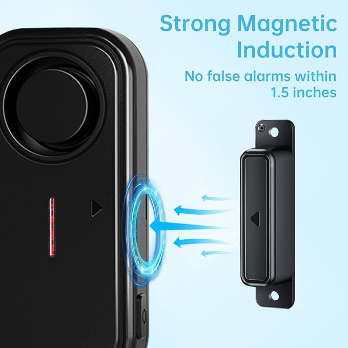HENDUN Door Chime when Opened, Exterior Door Alarm with Remote, IP66 Waterproof Indoor/Outdoor Home Security Sensor (2 pack)