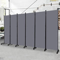 Room Divider 6FT Tall Folding Privacy Screens, 6 Panel Wall Divider w/Wheel | by HOMSCREENER