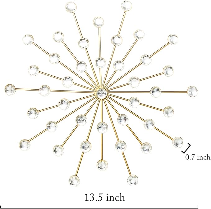 ZEXUIRU 3 Set Gold Starburst Wall Art - Image 6