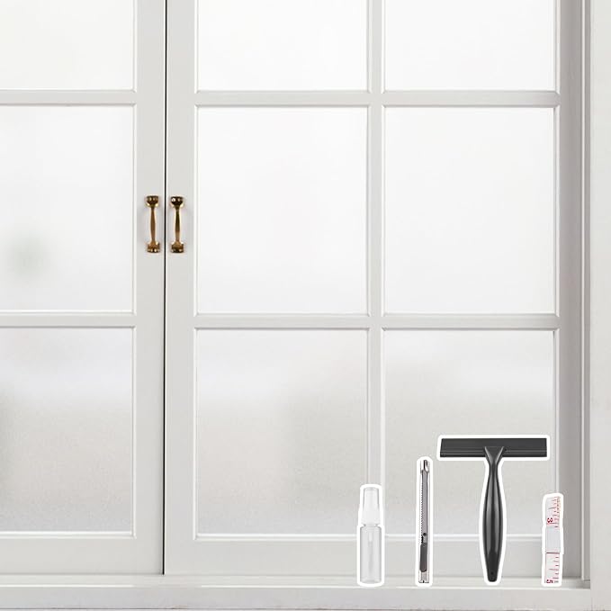 Kromapolis Frosted Glass Window Film Day & Night Privacy, 29.5″ x 78.7″ | by Kromapolis