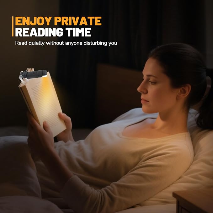 Book Reading Light Rechargeable Clip on Book Lamp - Image 7
