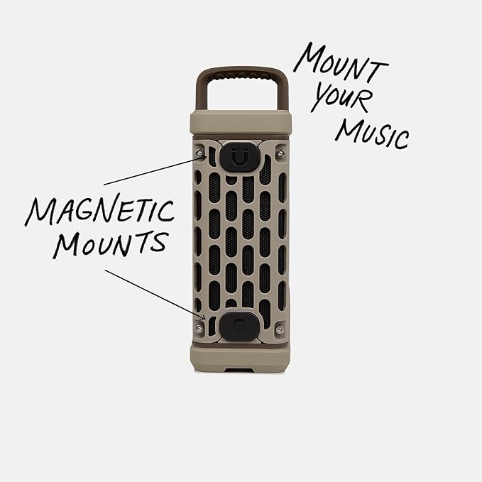 Turtlebox Ranger: Loud! Outdoor Portable Bluetooth 5.4 Speaker | Rugged, Waterproof, Ultra-Portable | Plays to 105db, Deep Bass, Shockproof, Unlimited Pairing for Full Stereo Experience, Tan