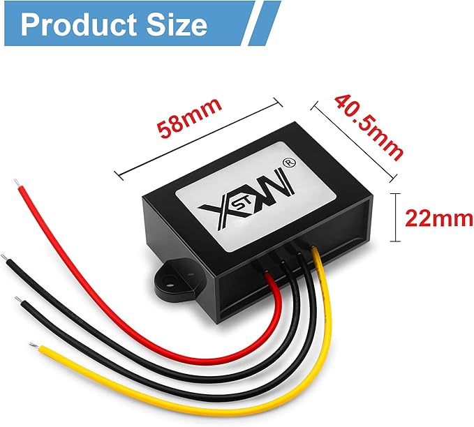 DC DC 12V to 13.8V 5A 9V-13V to 13.8V Voltage Regulator,Step-up Module,Boost Converter,Waterproof Power Adapt 69W 13.8V Volt Transformer Module (12V to 13.8V 5A)