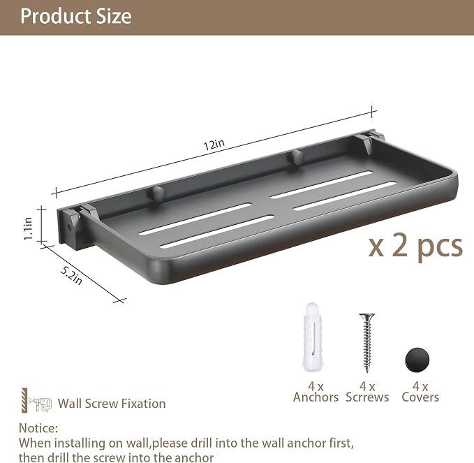 2 Pack RV Aluminum Foldabling Shelf, RV Accessory of Storage and Organization - Image 2