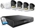 Loocam 5MP Smart Home Security System with Color Night Vision | 8CH NVR & 4 PoE Cameras, AI Person/Pet/Vehicle Detection, Two-Way Audio, 24/7 Recording with 2TB HDD
