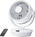 PNTCK Air Circulator Fan for Bedroom, 13" Table Fan with Remote, 90° Oscillating & 120° Tilt, 60ft Strong Airflow, Quiet 25dB Electric Fan with 4 Speeds, 4 Modes & 12H Timer