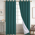 Diraysid 100% Blackout Curtains Sea Teal Linen Curtains by Diraysid%2C+refresh+your+life