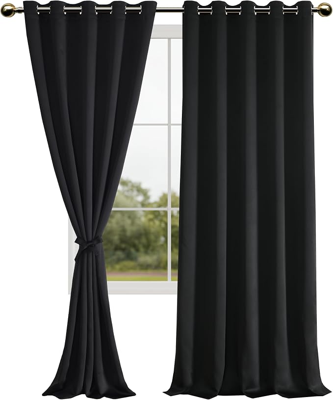 DWCN Black Blackout Curtains for Bedroom - Image 8