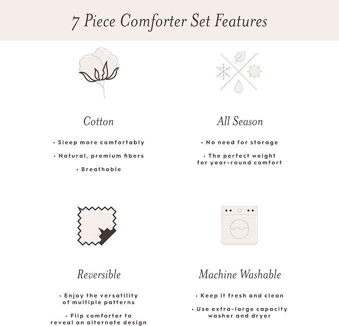 Laura Ashley - King Comforter Set, Soft & Reversible Cotton Bedding, Medium - Image 3