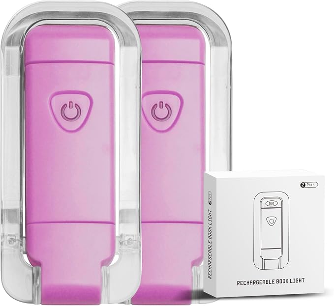EGWASER Book Light for Reading in Bed, USB Rechargeable Clip on Book Lights by EGWASER