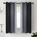 COSVIYA Grommet Ombre Black Room Darkening Curtains 63 inch by COSVIYA