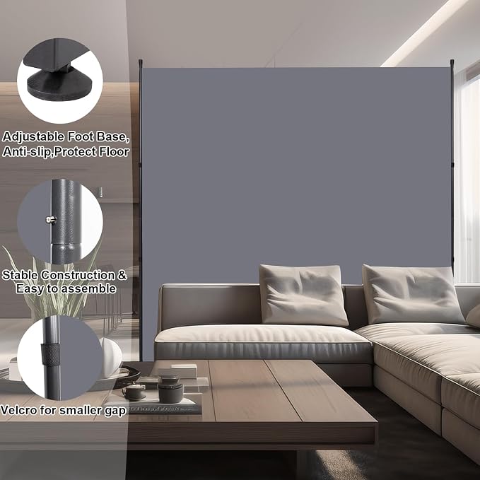 Room Divider Single Panel Folding Privacy Screen, Wall Divider - Image 2