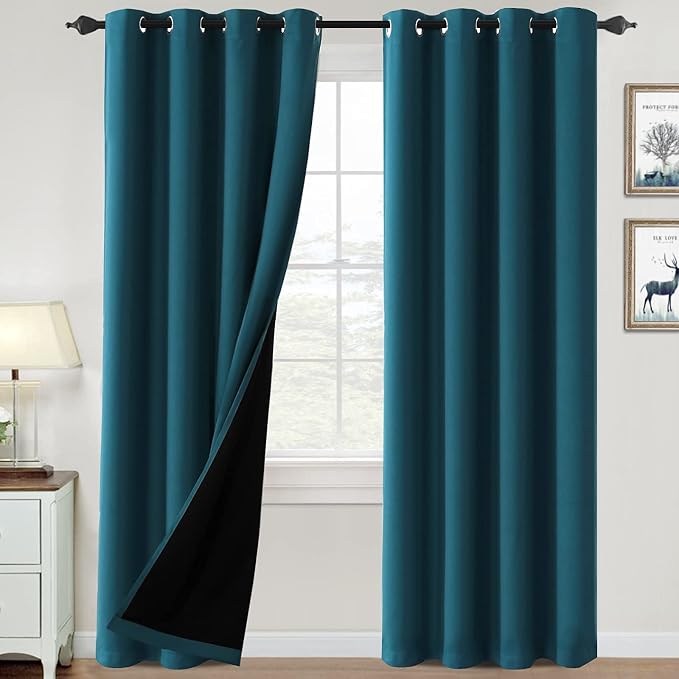 H.VERSAILTEX 100% Blackout Curtains 90 Inch Length Thermal Insulated by HVERSAILTEX