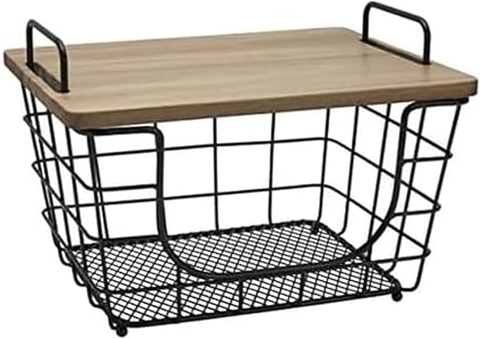 Gourmet Basics by Mikasa Madam Metal Stacking Nesting Rectangular Basket by GourmetBasicsbyMikasa
