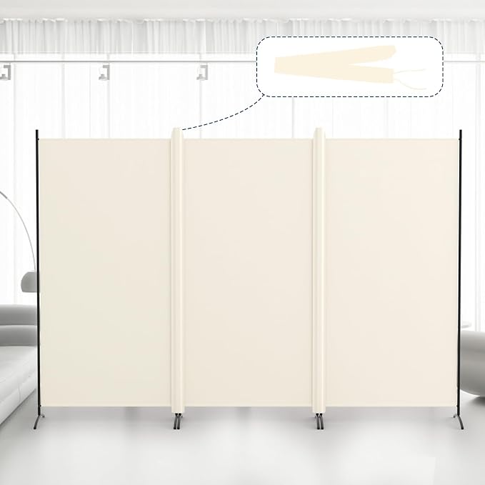 Kokorona 3 Panel Room Divider, 6FT Tall Folding Privacy Screen Wall Dividers by Kokorona