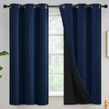 Yakamok Navy Blue Blackout Curtains 63 inches Long by Yakamok