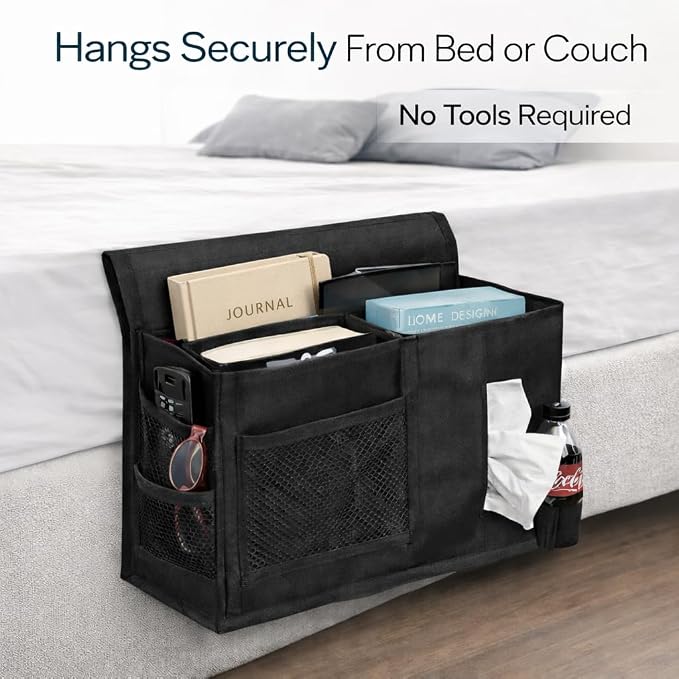 Dependable Industries inc. Essentials 7 Pocket Bedside Caddy Organizer - Image 4