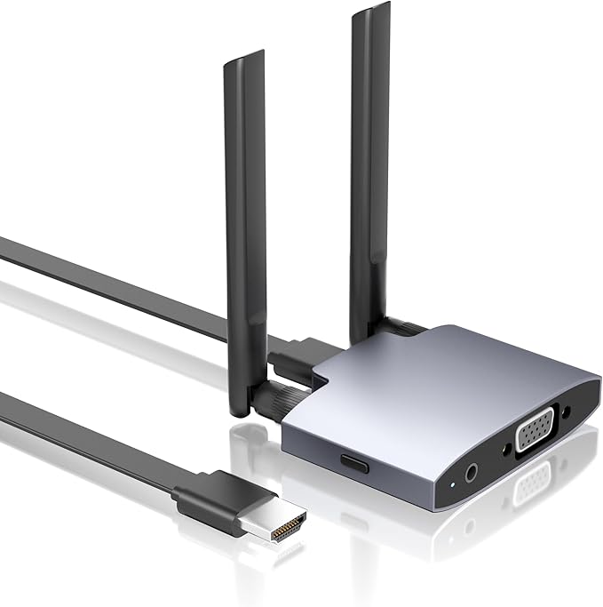 Wireless HDMI Display Dongle Adapter, Wireless Transmitter, 4K Decoding 5G/2.4G Dual-Band Stable Transmission, Plug & Play for Video and Audio from Smartphone to Projector/Monitor/HDTV