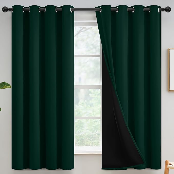 Yakamok Pine Tree Green Blackout Curtains 63" Long by Yakamok