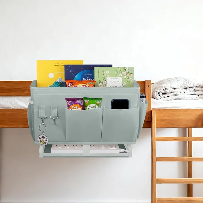 2Pcs Bedside Caddy for Dorm Bed Bedside Organizer, Bedside Storage - Image 7