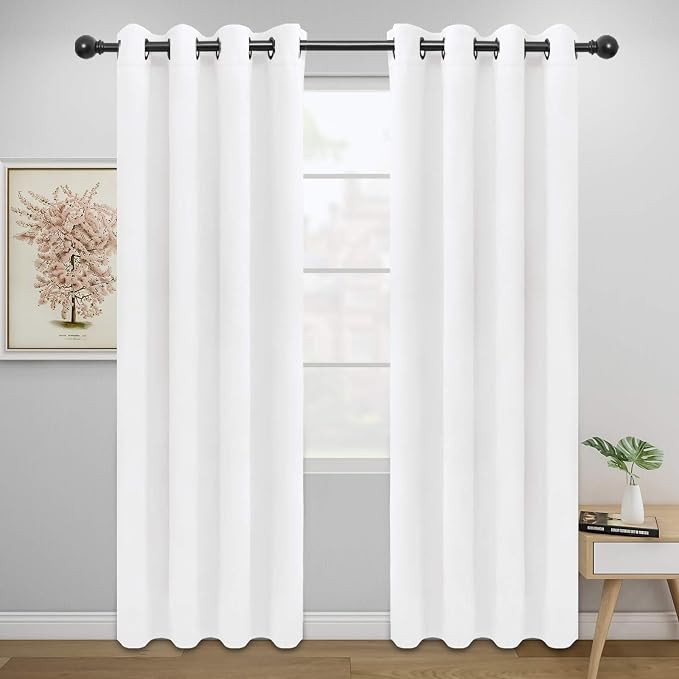 Easy-Going Thermal Grommet Curtains, 2 Panels 52x84 in, Noise Reduction by Easy-Going