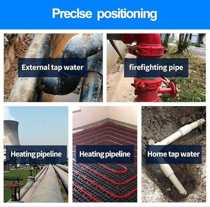 PQWT L4000 Underground Water Leak Detectors Indoor Outdoor Wall Water Pipe Detector Machine Multi Sensor Acoustic Pipeline Leakage Detection Kit Noise Reduction Headphone Smart Touchscreen Carry Case