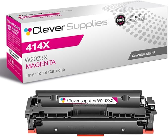 CS Replacement Compatible with HP 414X Toner Cartridge W2023X to use with Color Pro M479fdw M479fdn M479 MFP M454dw Color Enterprise M455dn MFP M480f (Magenta, 1-Pack)