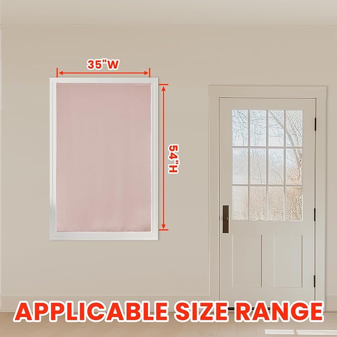 AJAZZ 100% Blackout Self Adhesive Curtains Small Window Short Temporary Black - Image 5
